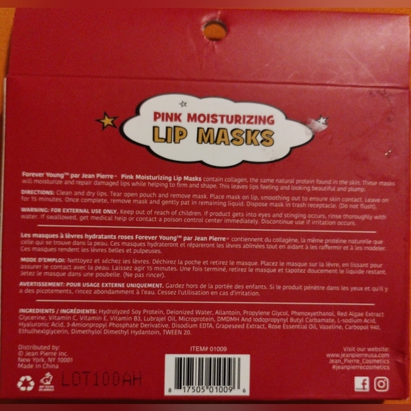 PINK MOISTURIZING LIP MASK Forever Young Jean Pierre - Picture 2 of 3